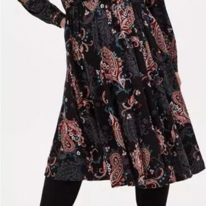 Torrid Black Paisley Midi Dress